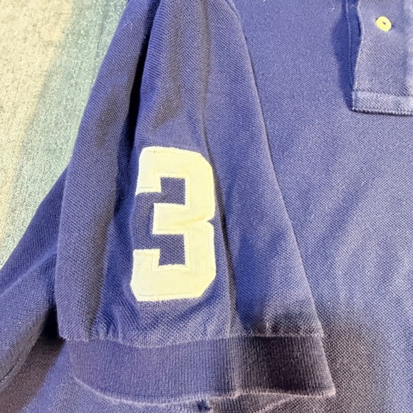 Ralph Lauren Polo Shirt Men's Navy Blue Big Pony Number 3 Short Sleeve Size XL - Picture 4 of 5
